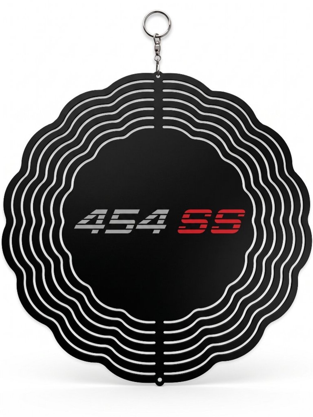 10" Chevy 454 SS Kinetic Wind Spinner - Hanging Metal Yard Decor